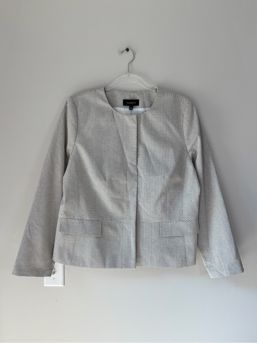 Talbots Patterned Snap Button Lined Blazer Suit Jacket